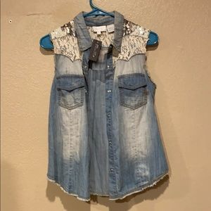 Miss me country top size Medium bling